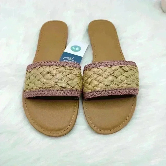 Women's Dez Woven Slide Sandals - Universal Thread, Rose Pink, size 9.5 - Picture 3 of 8